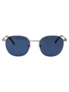 Lacoste Semimatte Palladium Metal Sunglasses In Blue
