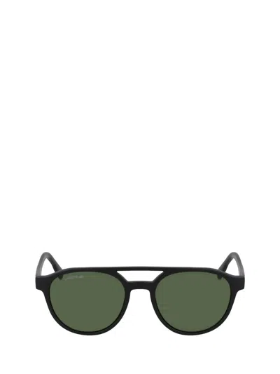 Lacoste Matte Black Injected Sunglasses In Purple
