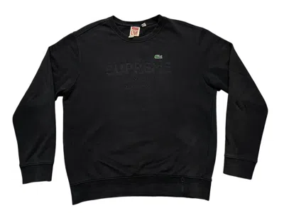 Pre-owned Lacoste Supreme X  Sweatshirt Embroidered Logo Discoloured