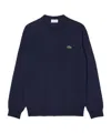Lacoste Live Cotton Fleece Sweatshirt Navy Blue In Black