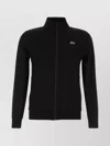 Lacoste Sweater High Collar Ribbed Cuffs In Black