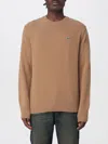 Lacoste Logo-patch Sweater In Brown
