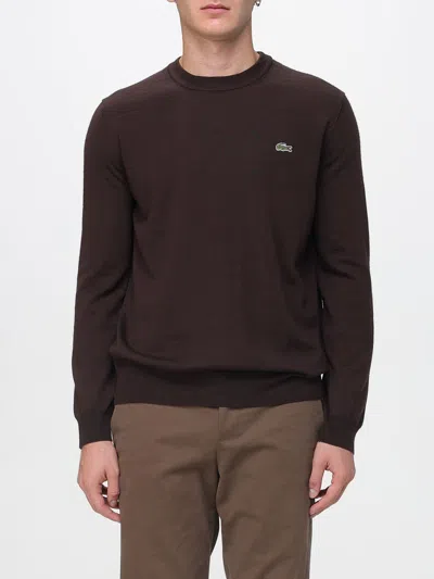 Lacoste Sweater  Men Color Charcoal In Brown