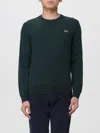 Lacoste Classic Fit Cotton French Terry Sweatshirt In Green