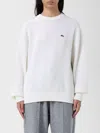 Lacoste Logo Patch Sweatshirt In White