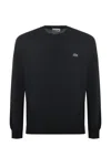 Lacoste Logo Pullover In Black