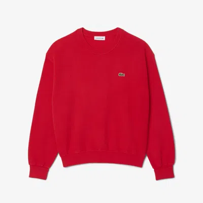 Lacoste Sweaters Red In Rosso Vivaci