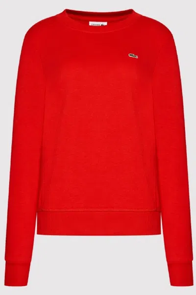 Lacoste Sweaters Red In Rosso Vivaci