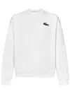Lacoste Crew Neck Sweatshirt In White