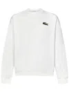 Lacoste Mens Crew Neck Fleece Sweatshirt In Metallic