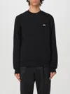 Lacoste Mens Crew Neck Fleece Sweatshirt In Schwarz
