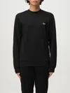 Lacoste Mens Crew Neck Fleece Sweatshirt In Black