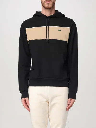 Lacoste Logo Colour Block Hoodie Black