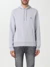 Lacoste Grey Logo Hooded Cotton-blend Sweatshirt