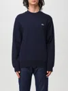Lacoste Live Cotton Fleece Sweatshirt Navy Blue In Navy