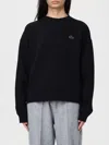 Lacoste Oversized Black Sweatshirt With Design In Black