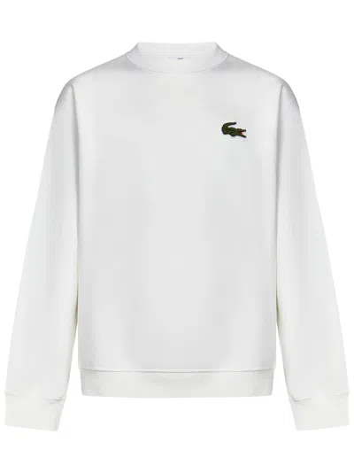 Lacoste Gray Loose Fit Sweatshirt In White