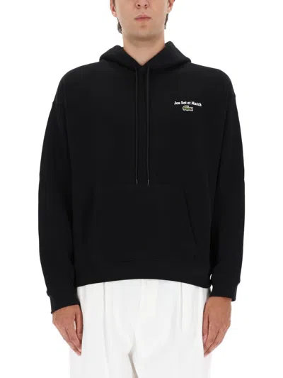 LACOSTE SWEATSHIRT WITH LOGO AND PRINT