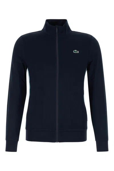 Lacoste Regular Fit Brushed Fleece Mens Zippered Sweatshirt In Black 031
