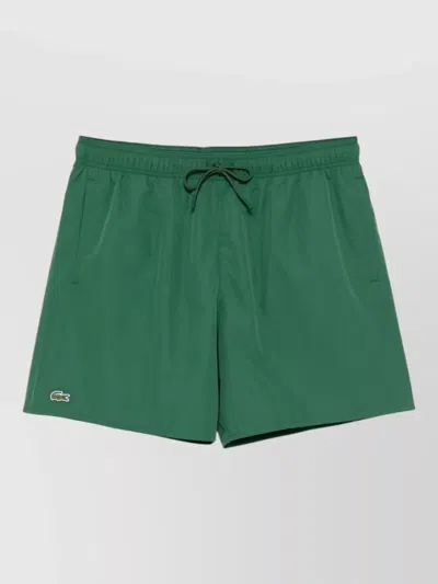 Lacoste Swimwear Nylon Blend Silk Pockets In Green