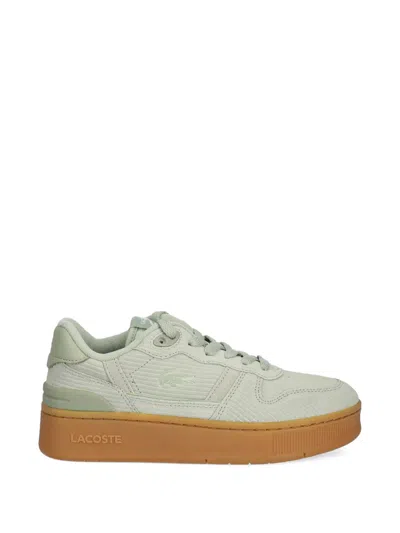 Lacoste T-clip Corduroy Platform Sneakers In Green