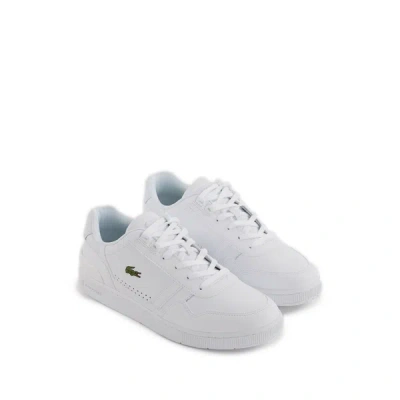 Lacoste T-clip Leather Trainers In White