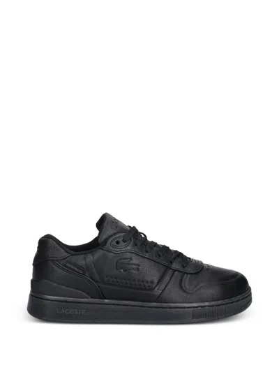 Lacoste T-clip Shield Embossed-logo Sneakers In Black