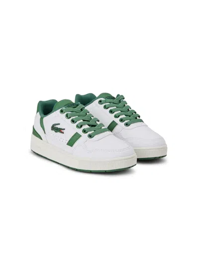 Lacoste Kids' T-clip Two-tone Sneakers In White
