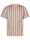 Lacoste Geometric Logo T Shirt Beige