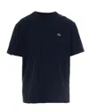 Lacoste Logo-patch Cotton T-shirt In Blue