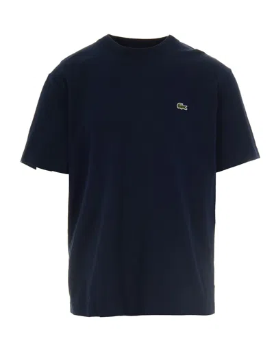 Lacoste T-shirt Blu In Cotone In Blue