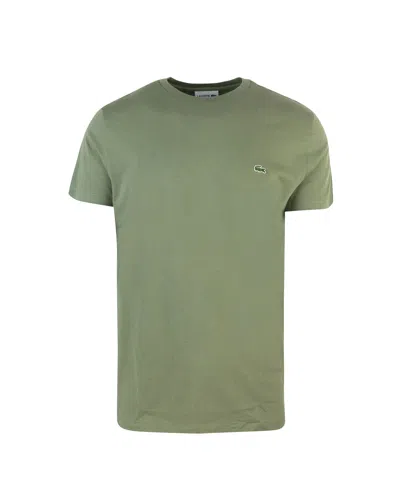 Lacoste T-shirt In Cotone Pima Verde In Bmy
