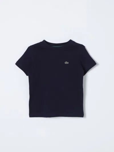 Lacoste Kids' Cotton T-shirt In Blue