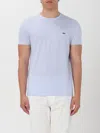 Lacoste White Cotton T-shirt In Blue 1