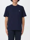 Lacoste Logo-embroidered Short-sleeve T-shirt In Blue