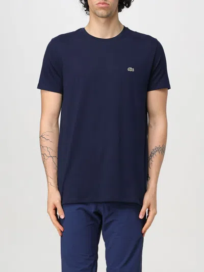 Lacoste Mens Classic Logo-embroidered Cotton-jersey T-shirt Navy In Navy Blue