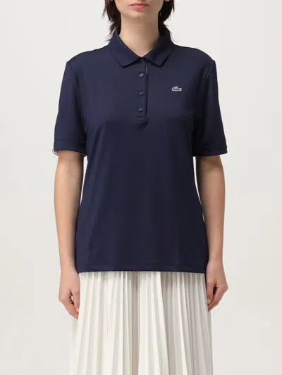 LACOSTE POLO SHIRT LACOSTE WOMAN COLOR BLUE,H09435009