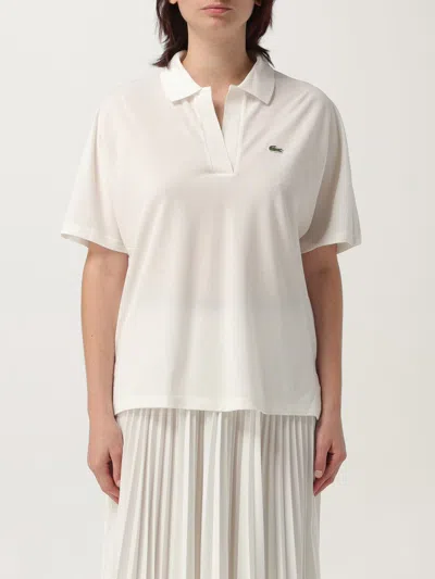 Lacoste T-shirt  Damen Farbe Cream In White