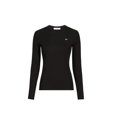 Lacoste T-shirt Manches Longues In Black