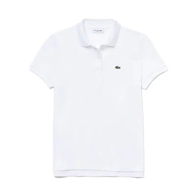 Lacoste Petit Pique Polo Top In White