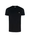 Lacoste V-neck Pima Cotton T-shirt In Black
