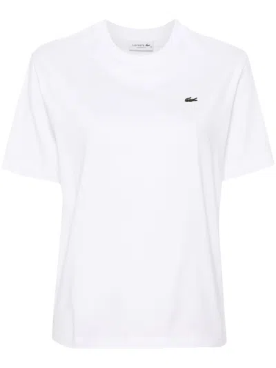 Lacoste T Shirt In Soft Cotton Relaxed Fit In White