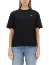 Lacoste Chest Logo-patch T-shirt In Black