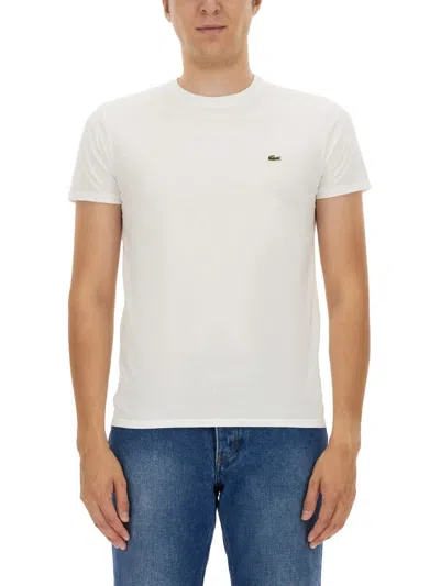 Lacoste Logo-patch Cotton T-shirt In White