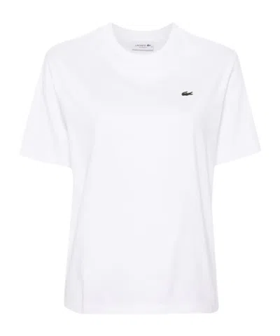 Lacoste T Shirt In Soft Cotton Relaxed Fit In White