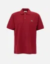Lacoste Interlock Piqué Jersey Golf Polo In Red