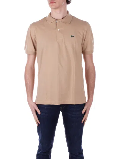 Lacoste T-shirts And Polos Beige In Beige Beige
