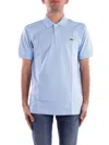 Lacoste T-shirts And Polos Light Blue In Celeste Blu E Verdi
