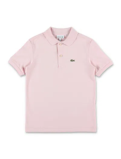 Lacoste Cotton Short-sleeve Polo Shirt In Neutral