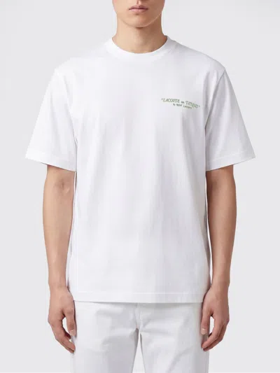 Lacoste Cotton T-shirt With Graphic Print In White